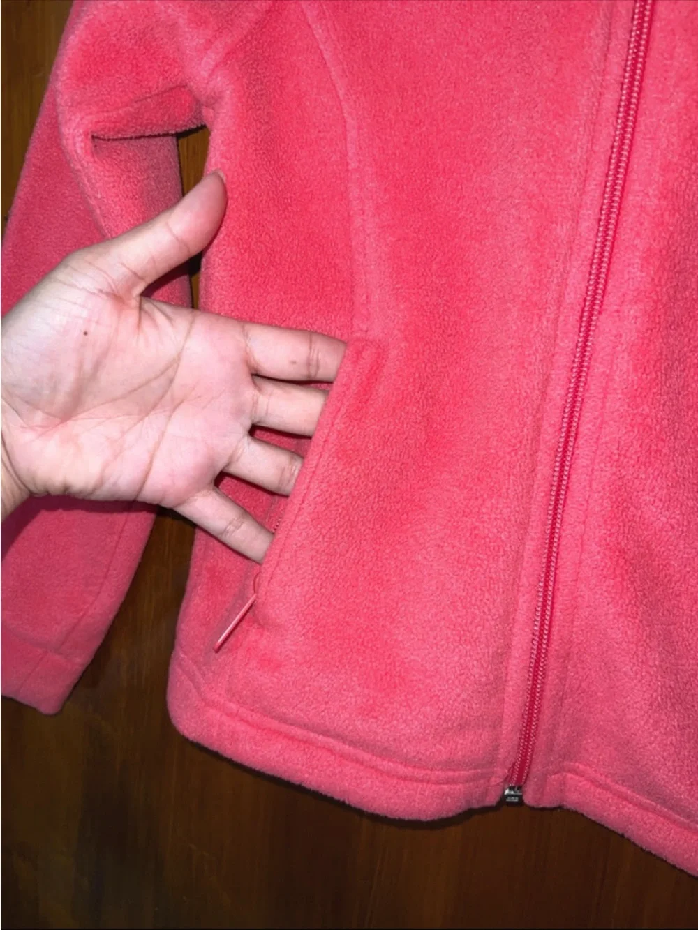 Columbia Coral-Pink Fleece Full-Zip Jacket